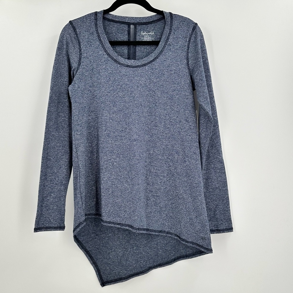 Splendid NWT Navy/White Asymmetrical Athletic Studio to Street Women’s Top Sz S